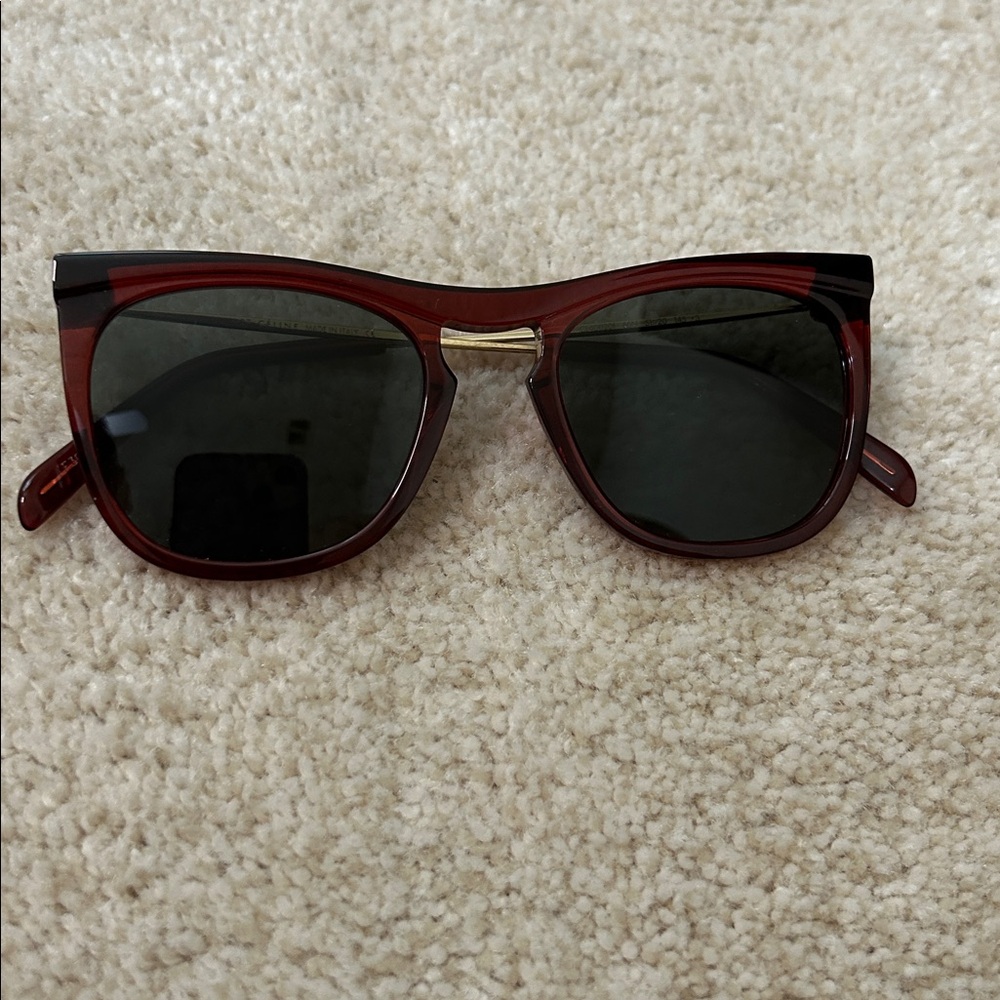 CELINE CL40020I Burgundy Designer Sunglasses NWT Authentic with Case & Cloth - Picture 3 of 17